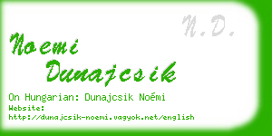 noemi dunajcsik business card