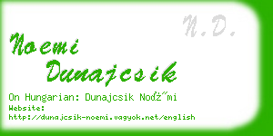 noemi dunajcsik business card